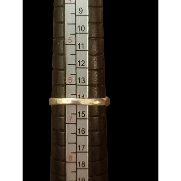 Vintage 925 Sterling Silver Beautiful Art Glass Stone Size 6.5 Ring - Picture 3 of 5